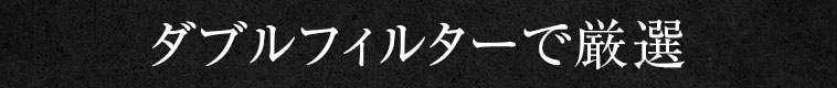 ダブルフィルターで厳選