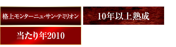格上モンターニュ・サン・テミリオン／10年以上熟成／当たり年2010