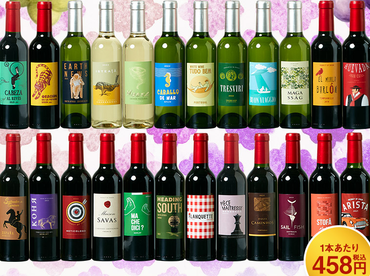 世界11ヵ国！ハーフボトル赤白２４本セット