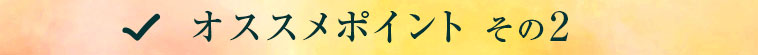 オススメポイントその２