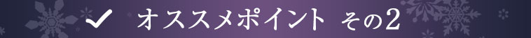 オススメポイントその２