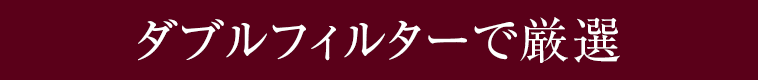 ダブルフィルターで厳選