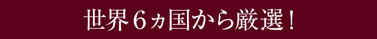 世界６ヵ国から厳選！