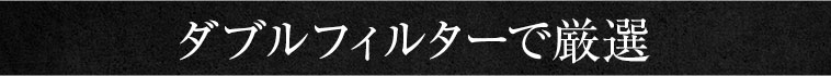 ダブルフィルターで厳選