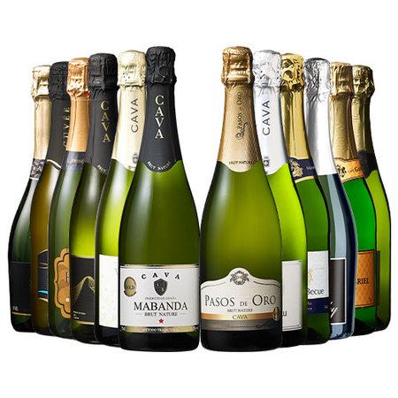 瓶内二次発酵製法カバ5本入り!!激旨スパークリングワイン12本セット第11弾
