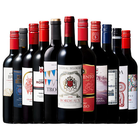 【特別送料無料】３大銘醸地入り！世界選りすぐり赤ワイン１１本セット　第２６４弾