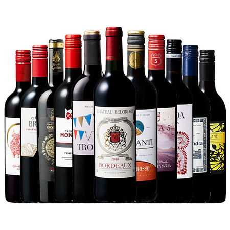 【特別送料無料】３大銘醸地入り！世界選りすぐり赤ワイン１１本セット　第２６５弾