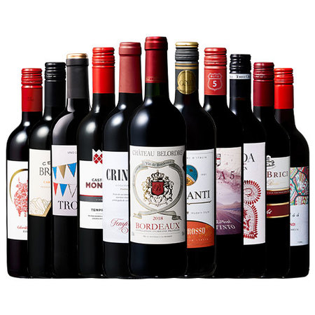 【特別送料無料】３大銘醸地入り！世界選りすぐり赤ワイン１１本セット　第２７１弾