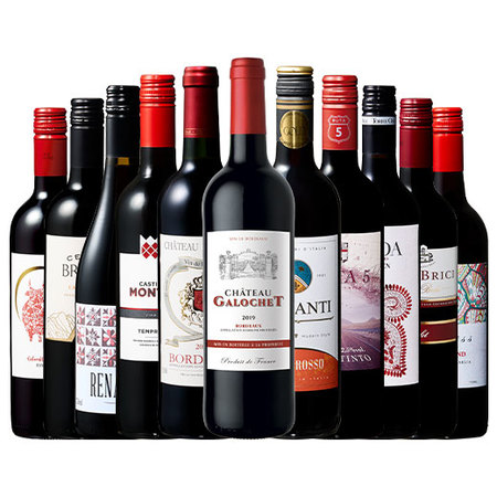 【特別送料無料】３大銘醸地入り！世界選りすぐり赤ワイン１１本セット　第２７２弾