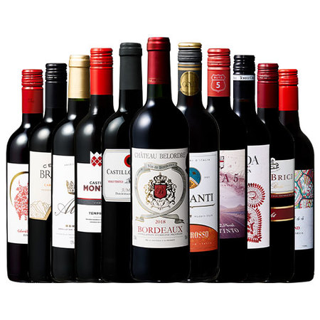 【特別送料無料】３大銘醸地入り！世界選りすぐり赤ワイン１１本セット　第２７０弾