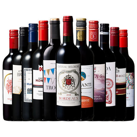 【特別送料無料】３大銘醸地入り！世界選りすぐり赤ワイン１１本セット　第２６９弾