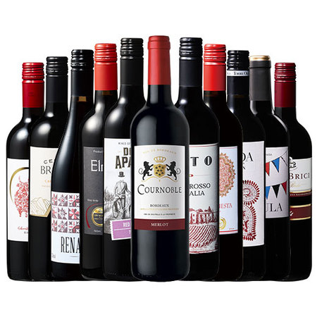 【特別送料無料】３大銘醸地入り！世界選りすぐり赤ワイン１１本セット　第２７８弾