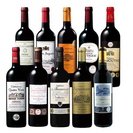 ボルドーグレートヴィンテージ飲み比べ赤ワイン１０本セット