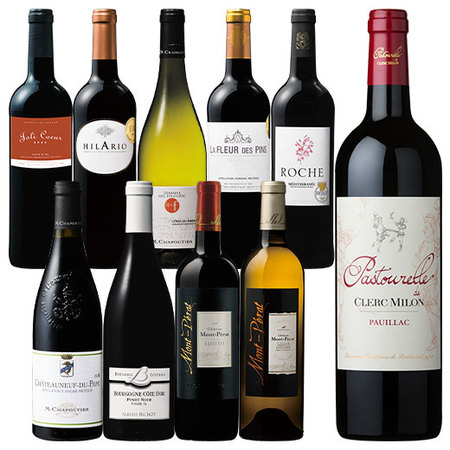クレール・ミロンのセカンド＆モン・ペラ赤白入り！フランス最強クラスの赤白ワイン１０本セット