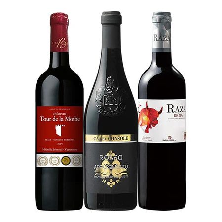 欧州３大銘醸国金賞赤ワイン３本セット