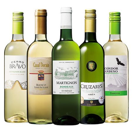 世界５ヵ国を巡る白ワイン飲み比べ５本セット