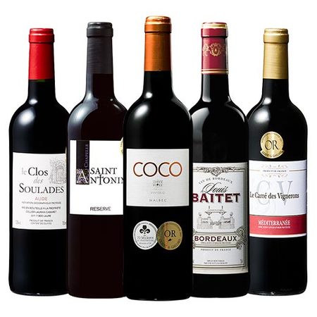 フランス金賞赤ワイン５本セット