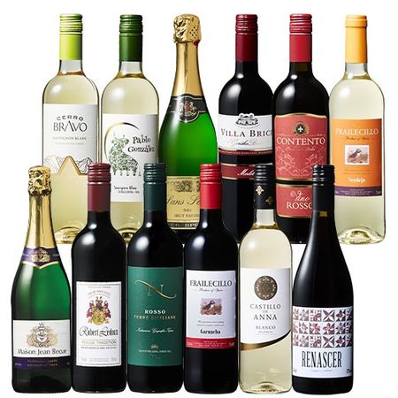 ３大銘醸地入り！世界の選りすぐり赤・白・スパークリングワイン飲み比べ１2本セット第25弾