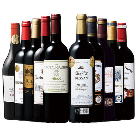 ボルドーグレートヴィンテージ飲み比べ赤ワイン１０本セット