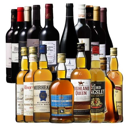 フランス赤ワイン極旨ベスト１０本セット＆ウイスキー８本セット