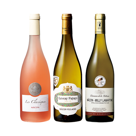 シャルドネの故郷！マコネ白ワイン＆ロゼ３本セット