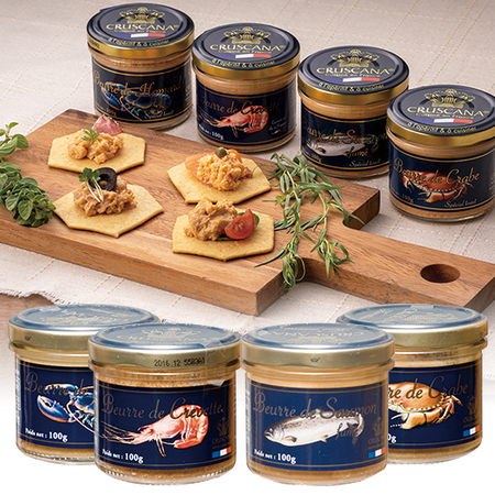 フランス産シーフードパテ４種セット　※ご注文後２週間前後でのお届け予定