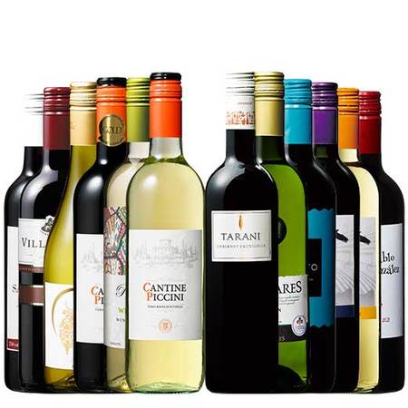 便利！カンタン！世界８ヵ国のスクリューキャップ赤白ワイン１２本セット