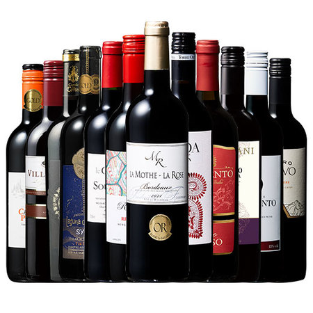 【特別送料無料】３大銘醸地入り！世界選りすぐり赤ワイン１２本セット　第２０３弾