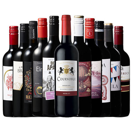 【特別送料無料】３大銘醸地入り！世界選りすぐり赤ワイン１１本セット 第２８２弾