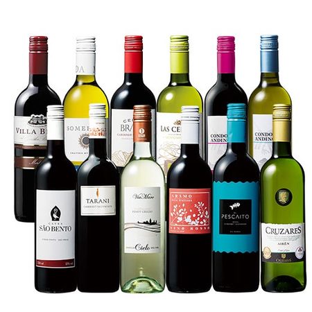 便利！カンタン！世界８ヵ国のスクリューキャップ赤白ワイン１２本セット