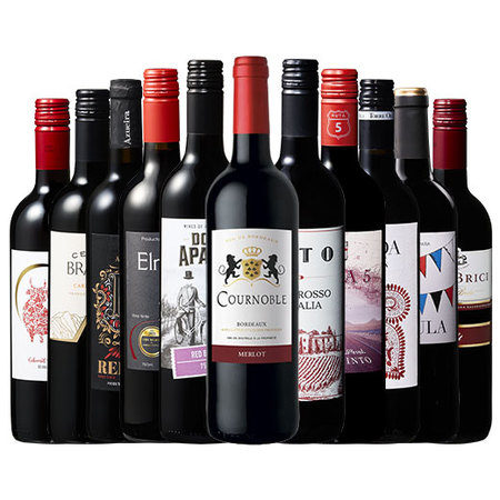 【特別送料無料】３大銘醸地入り！世界選りすぐり赤ワイン１１本セット 第２８３弾