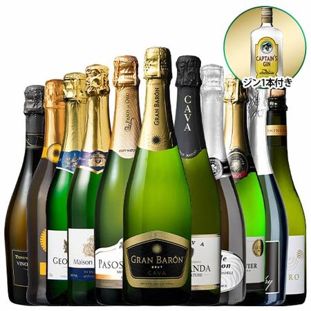 【４２％ＯＦＦ】４冠金賞入り！世界の辛口スパークリング１１本＋ジン１本