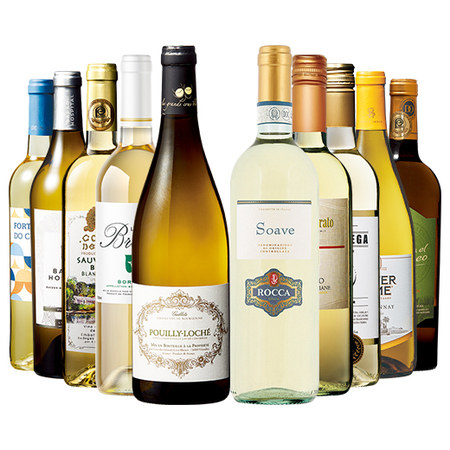 ワインの王様・ブルゴーニュ村名シャルドネ入り！金賞多数獲得世界５ヵ国白ワイン１０本セット