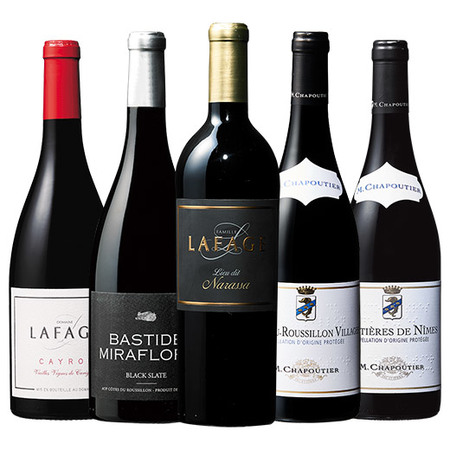 ラファージュ&シャプティエ2大人気生産者赤ワイン5本セット