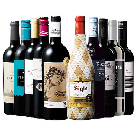 濃厚！グラン・レゼルヴァ＆リオハ老舗ワイン入り！スペインフルボディ赤ワイン10本セット