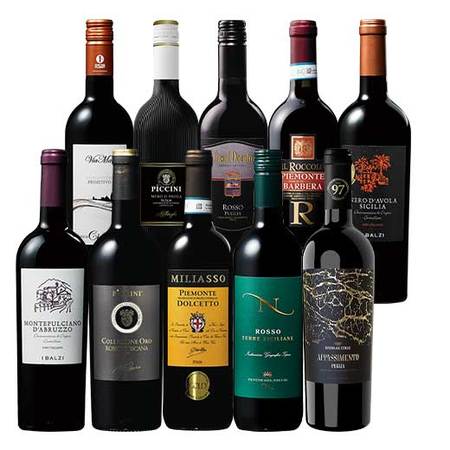 食事と楽しむ♪イタリア赤ワイン飲み比べ１０本セット