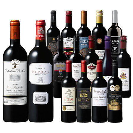 【５８％OFF】長期熟成ボルドー＆多冠金賞＆高評価入り！赤ワイン１６本セット