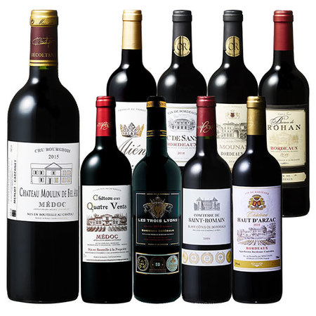 【60％OFF】クリュ・ブルジョワ入り！ボルドーグレートヴィンテージ飲み比べ赤ワイン9本セット