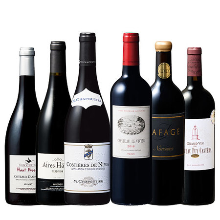 セカンドワイン入り！フランス格上赤ワイン飲み比べ6本セット