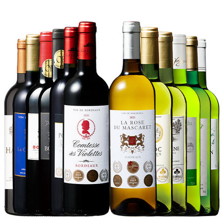 金賞総数２５個!ボルドー金賞赤白ワイン１２本セット