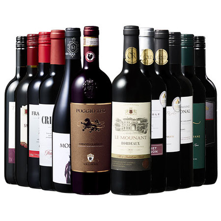 【60％OFF】ボルドー当たり年＆ノーベル賞晩餐会提供ワイン入り!すべて金賞三大銘醸地赤ワイン12本