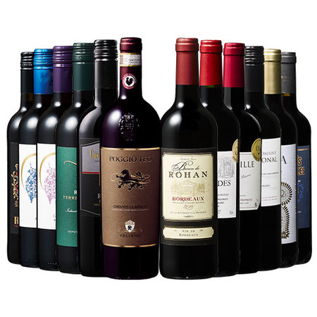【60％OFF】ボルドー当たり年＆ノーベル賞晩餐会提供ワイン入り！金賞多数！世界5ヵ国赤ワイン１２本
