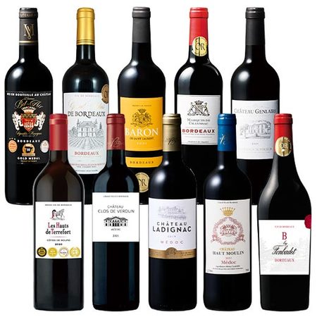 4冠金賞＆クリュ・ブルジョワ入り！至高のボルドー赤ワイン１０本セット第２弾