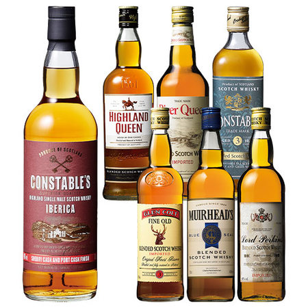 シングルモルト入り！スコッチウイスキー7本セット