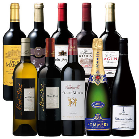 ボルドー&フランス至極の赤白泡ワイン10本