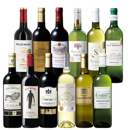 ボルドー金賞赤白ワイン１２本セット