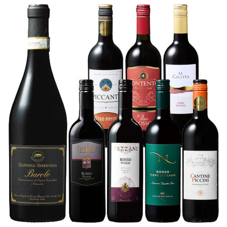 DOCGバローロ入り！イタリア金賞赤ワイン8本セット