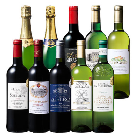 すべて金賞！フランス各地赤・白・スパークリング１０本セット