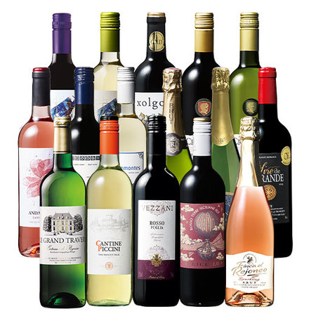 コスパ抜群！世界のデイリー赤・白・ロゼ・スパークリング１６本セット