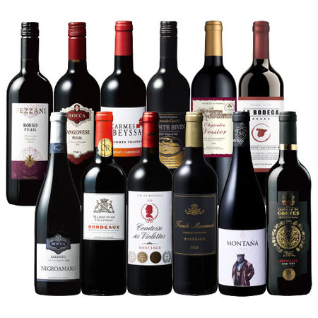 3大銘醸国の金賞＆高評価赤ワイン12本セット